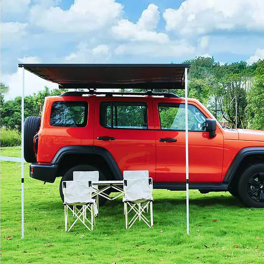 Universal Car Side Awning Portable Quick Fold Roof Top Tent Camping Shade Shelter Vehicle Canopy Fast Storage for RV Off-Road Vibely Store