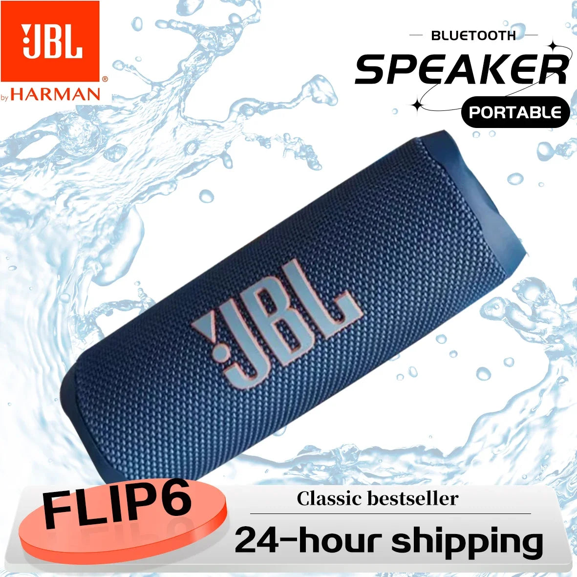 JBL Flip 6 Portable Wireless Bluetooth Speaker - Rugged Waterproof with Enhanced Sound And Independent Tweeters