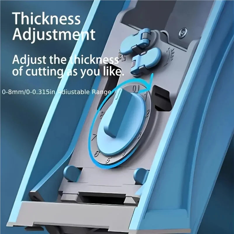 Safe Vegetable Slicer Adjustable Vegetable Chopper with 4 Modes Dicer, Julienne Kitchen Chopping Artifact (SkyBlue)