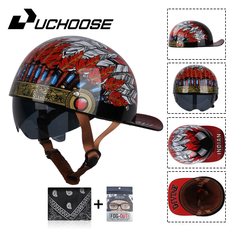 2024 Adult Open Face Summer Retro Riding Bicycles Vintage Half Helmet Baseball Cap Helmets Children Riding Motocross Men Women