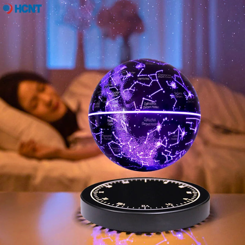 Levitating Lamp Magnetic Levitation Globe LED Earth Floating Rotating Globe Bedside Novelty Christmas Gifts Galactic starry sky