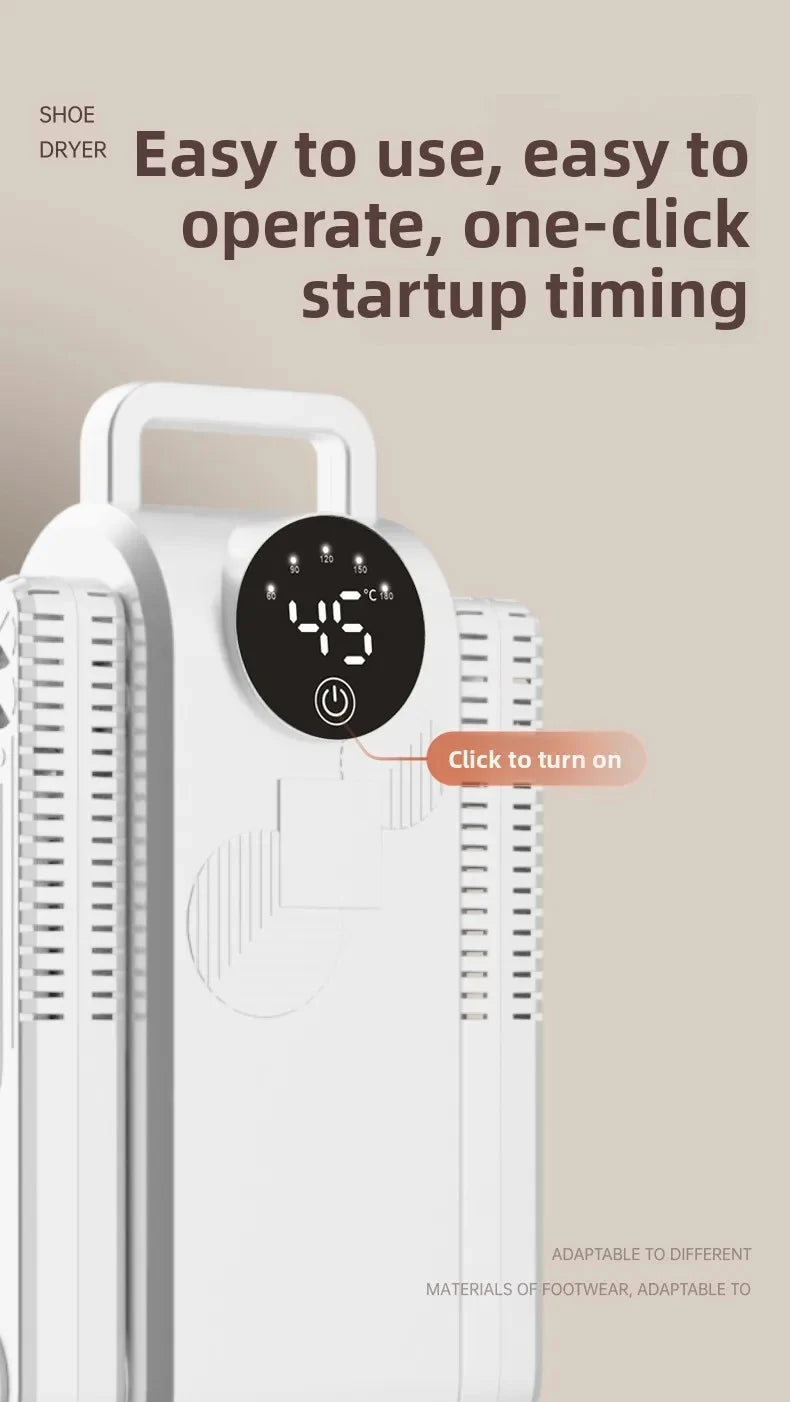 Foldable UV Shoes Dryer with Intelligent Timer Electric Shoe Drying Machine Fast Deodorizes Sterilizes Heats Boots Sneakers