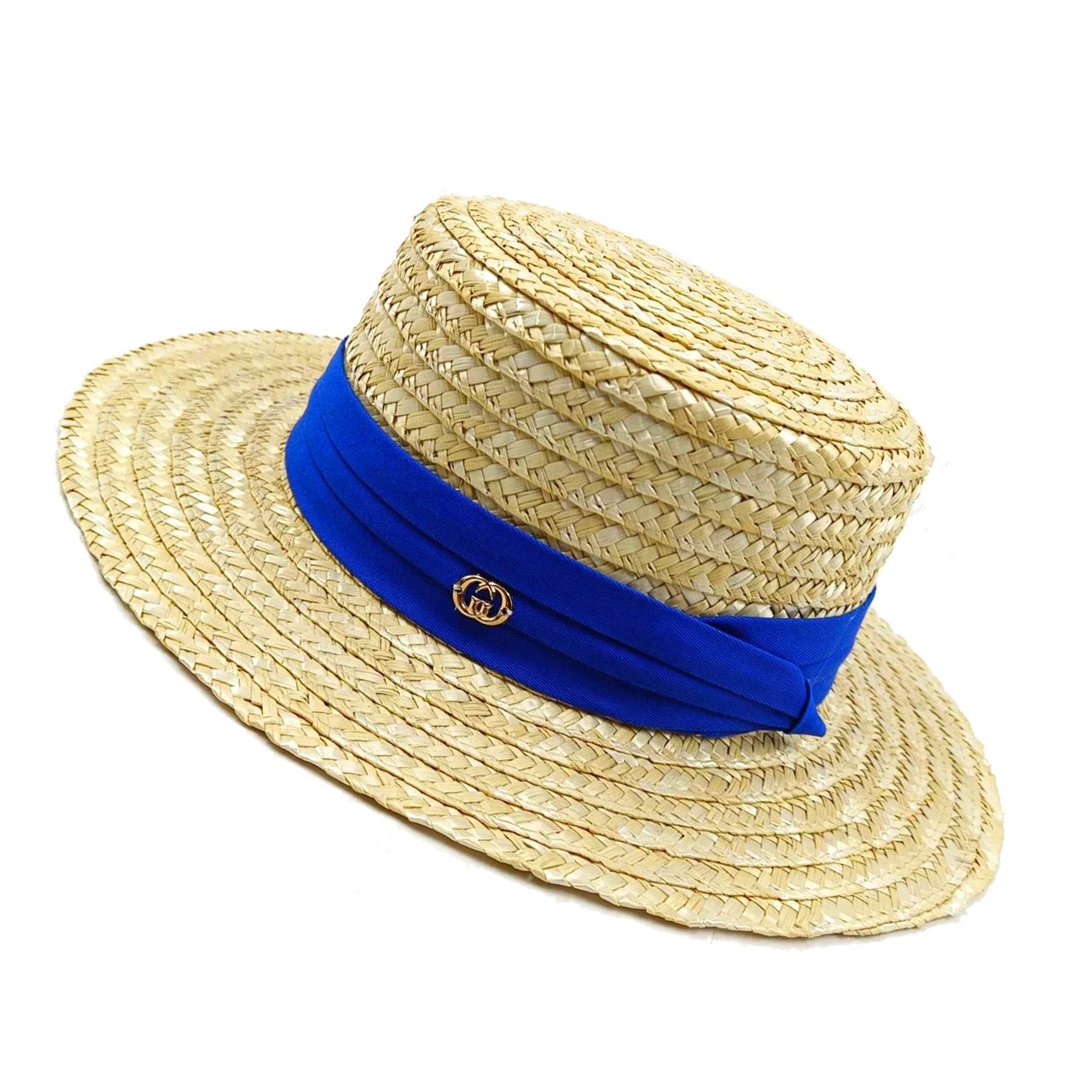 Hepburn style summer straw hat French elegant ladies seaside travel sun hat bow ribbon flat top wide brim straw hat  여름모자
