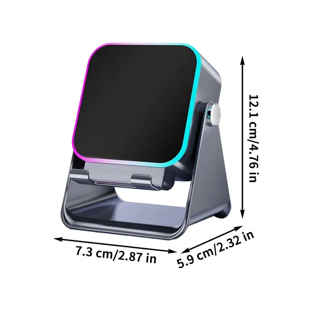 5 In 1 Auto-induction Wireless Induction Speaker 8 Mode RGB Light Phone Stand Surround Sound Portable Phone Holder
