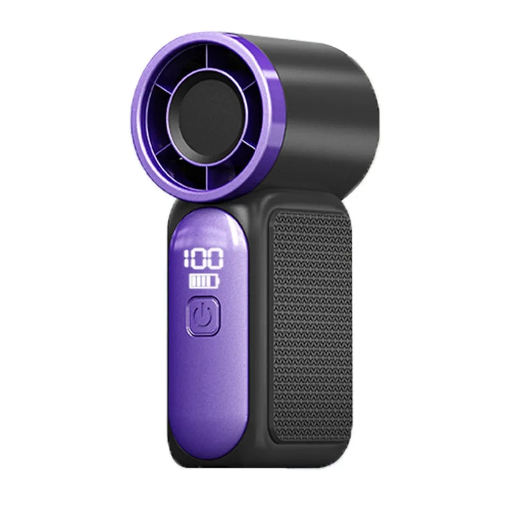 Mini Handheld Fan - Portable Turbo Fan with 100 Wind Speed, 1200mAh & Type-C, - Cooling Blower，Travel,R Cooling Device Vibely Store