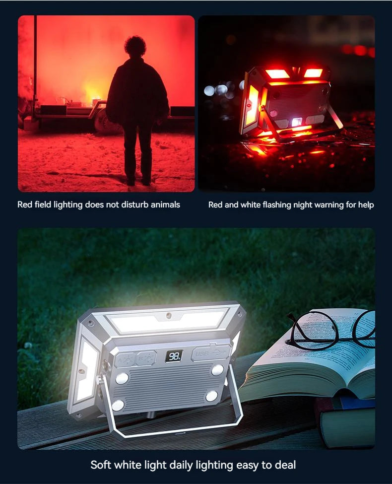 Portable Outdoor Camping Lantern Super Long Battery Life Rechargeable Emergency Light Strong Magnet Work Light for Repair
