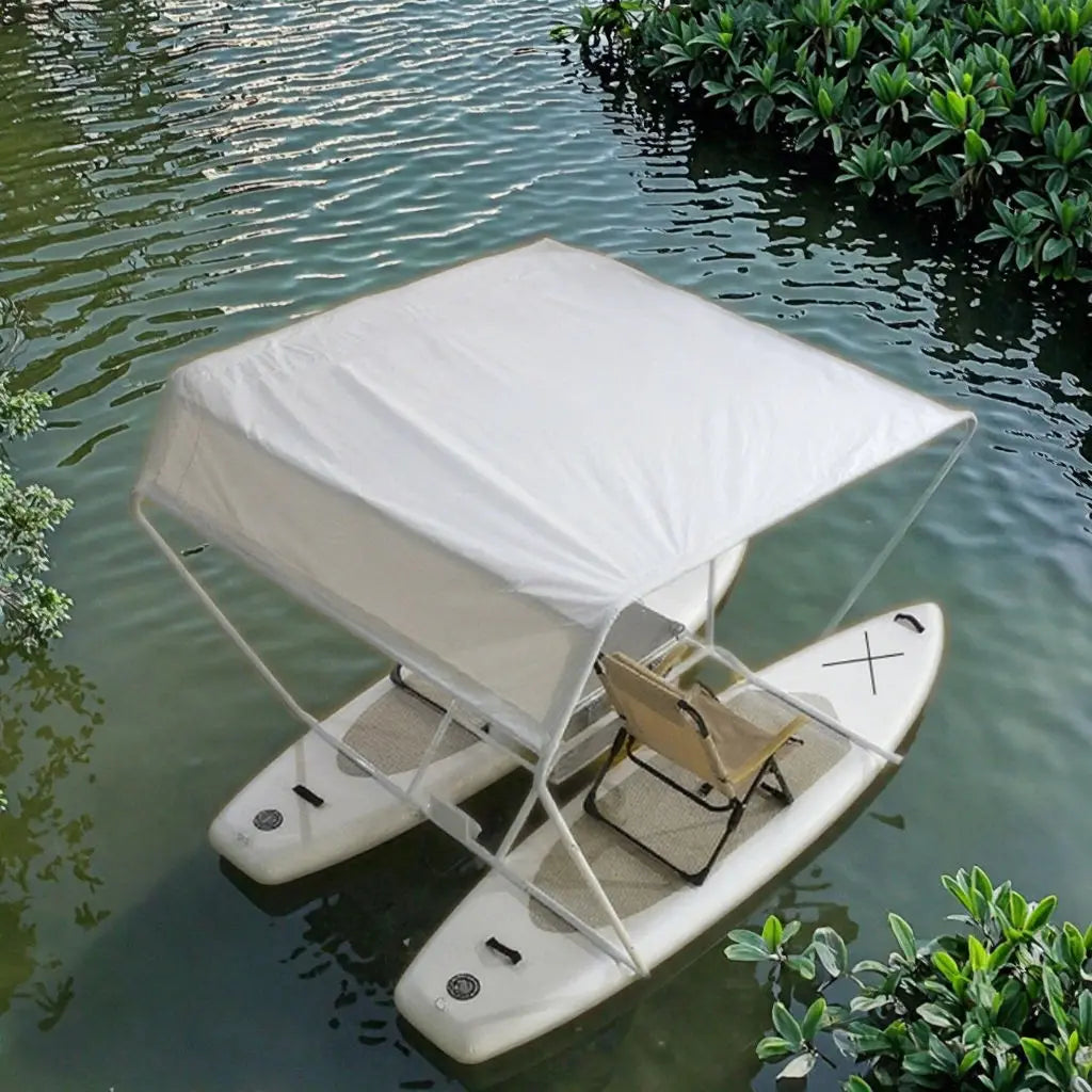 Outdoor DWF Luxury Floating Electric Catamaran Inflatable Boat with Motor for Home Residential or School Use