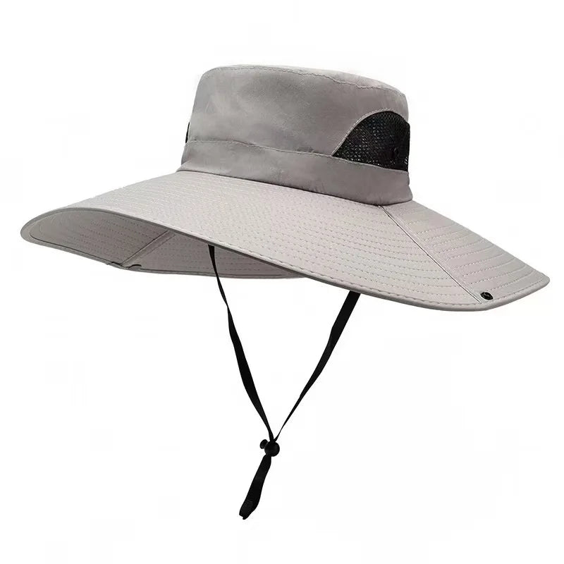 Mens Quick Dry Bucket Hat Large Size Sun Hat with Solar Powered Fan USB Rechargeable for Outdoor Hiking Camping Fishing Activity