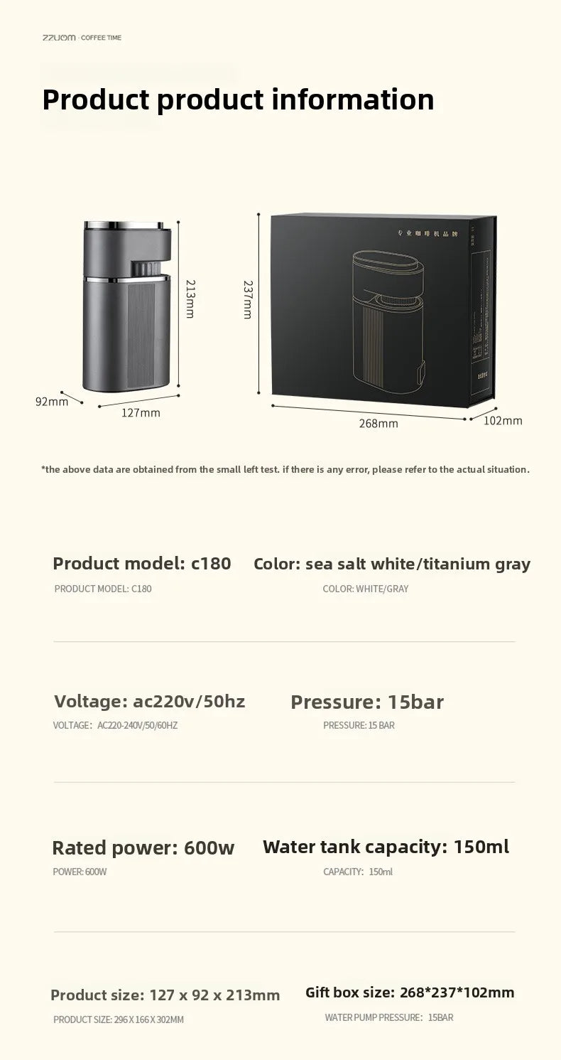 110V/220V Mini Portable Drip Coffee Machine | Home Office Travel Necessary | Space-Saving Coffee Machine For Kitchen Countertops