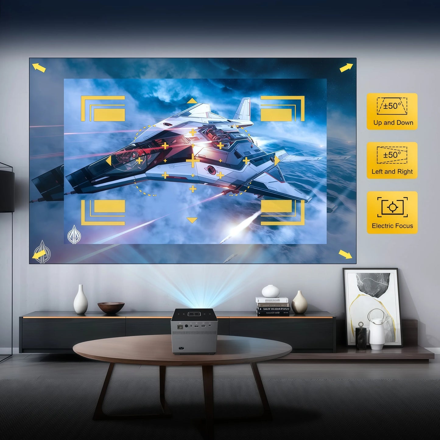 Xnano X3 Mini Projector Android 9.0 8K Decode Electric Focus ±50° Keystone ARGB Light Dolby Audio Portable Home Theater WiFi BT