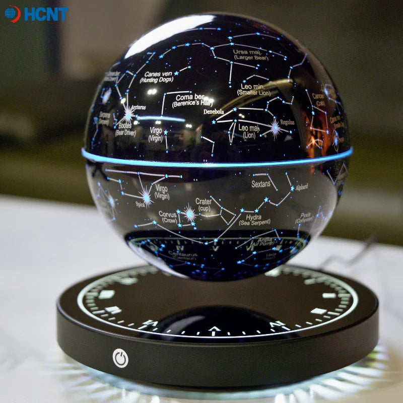 Levitating Lamp Magnetic Levitation Globe LED Earth Floating Rotating Globe Bedside Novelty Christmas Gifts Galactic starry sky
