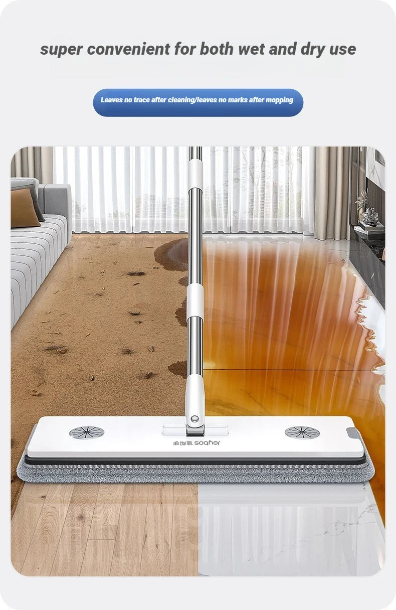 JOYBOS Floor Flat Spin Mop Set With Bucket 360 Rotating Hand-Free  33cm Washing and Squeeze For Home Toilet Bathroom Cleaner Mop