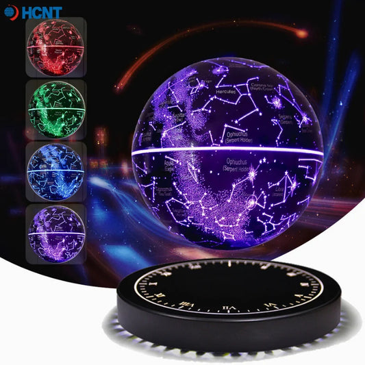 Levitating Lamp Magnetic Levitation Globe LED Earth Floating Rotating Globe Bedside Novelty Christmas Gifts Galactic starry sky