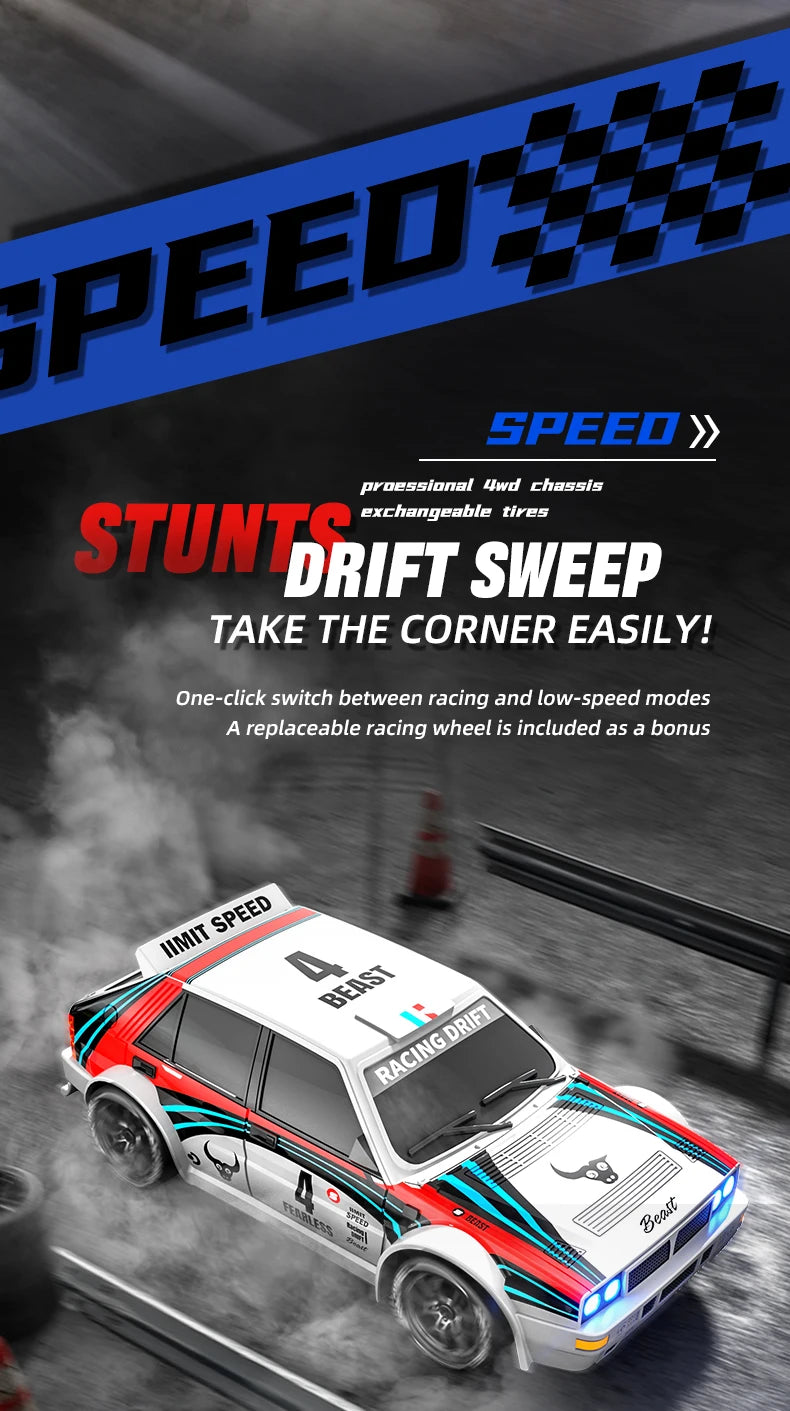 Exclusive Sale on the Entire Network SG204PRO1/24 Remote Control Car 2.4G High-Speed Drift 4WD Remote Control Car GTR Racing Toy