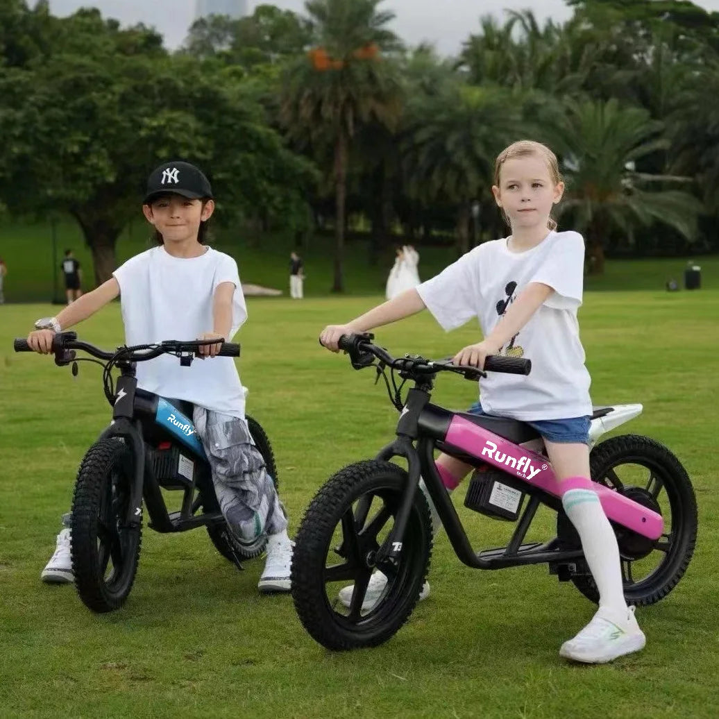 24V Kids Motorcycle Electric Bike Battery-Powered Off-Road with 300W Strong Motor Electric Scooter