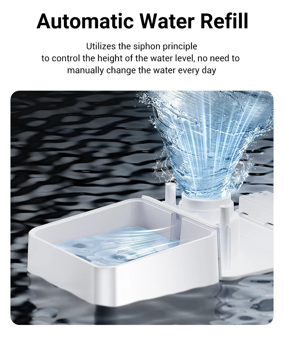 ROJECO 8.5L 2In1 Automatic Pet Feeder Gravity Water Fountain Button Version Auto 5L Cat Kibble Dispenser with 3.5L Water Refill