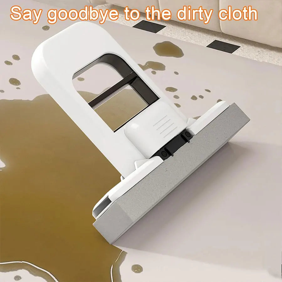 Mini foldable desktop mop, portable cleaning sponge mop, handheld self squeezing sponge cleaning tool, glass cleaning mop