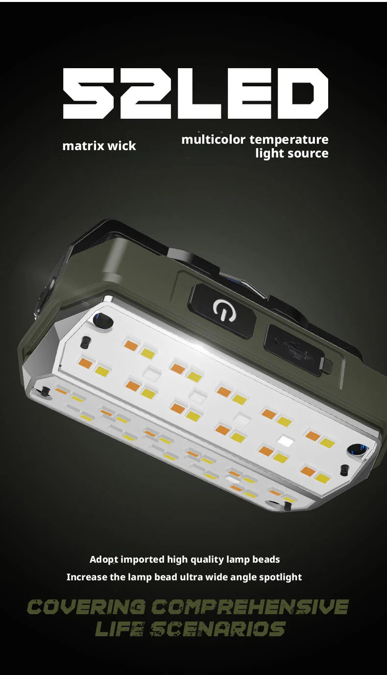 Portable Outdoor Camping Lantern Super Long Battery Life Rechargeable Emergency Light Strong Magnet Work Light for Repair