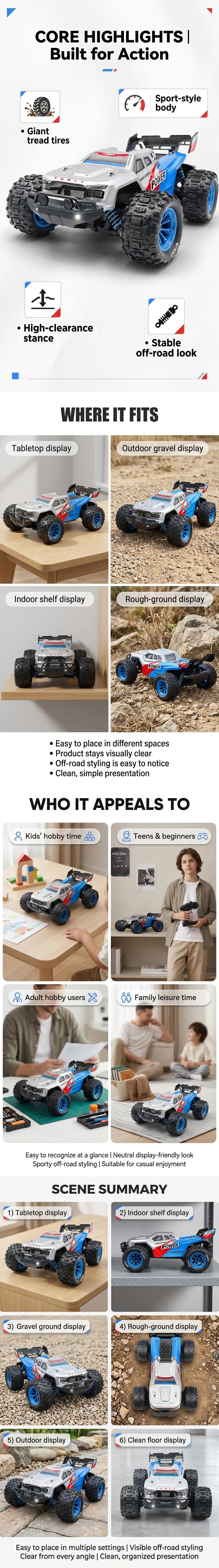 4WD 75KM/H RC Car Super Brushle High Speed Buggy 4x4 Off Road Remote Control High Speed Drift Racing Truck Drift Racing Toy Gift