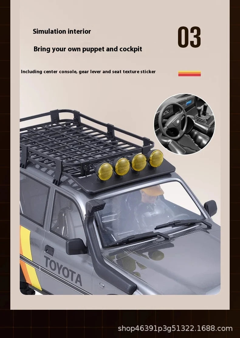 Fms 1:10 Rc Fcx Toyota Lc80 Simulation Off-Road Climbing Vehicle With High And Low Speed Remote Control Remote Control Toy Car