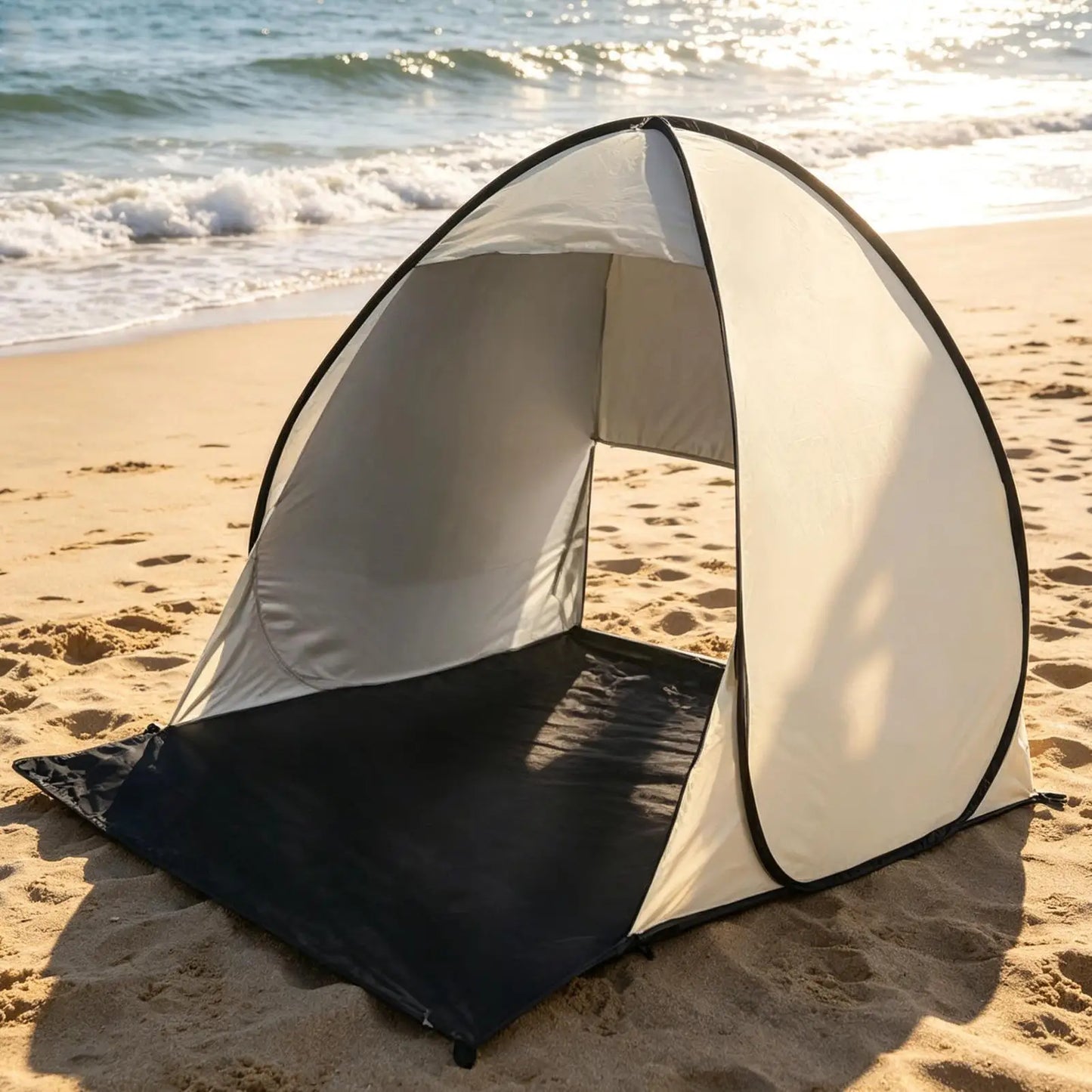 Portable Beach Shade Breathable Portable Sun Shelter Canopy Automatic Fold Up Tent For 2-3 Person Girls Family Outing Fishing