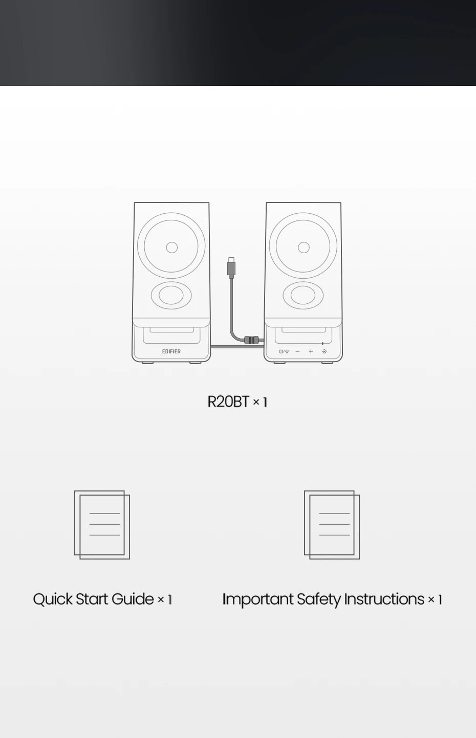 Edifier R20BT Computer Speakers With Light Effects Bluetooth 6.0 USB-C AUX Inputs