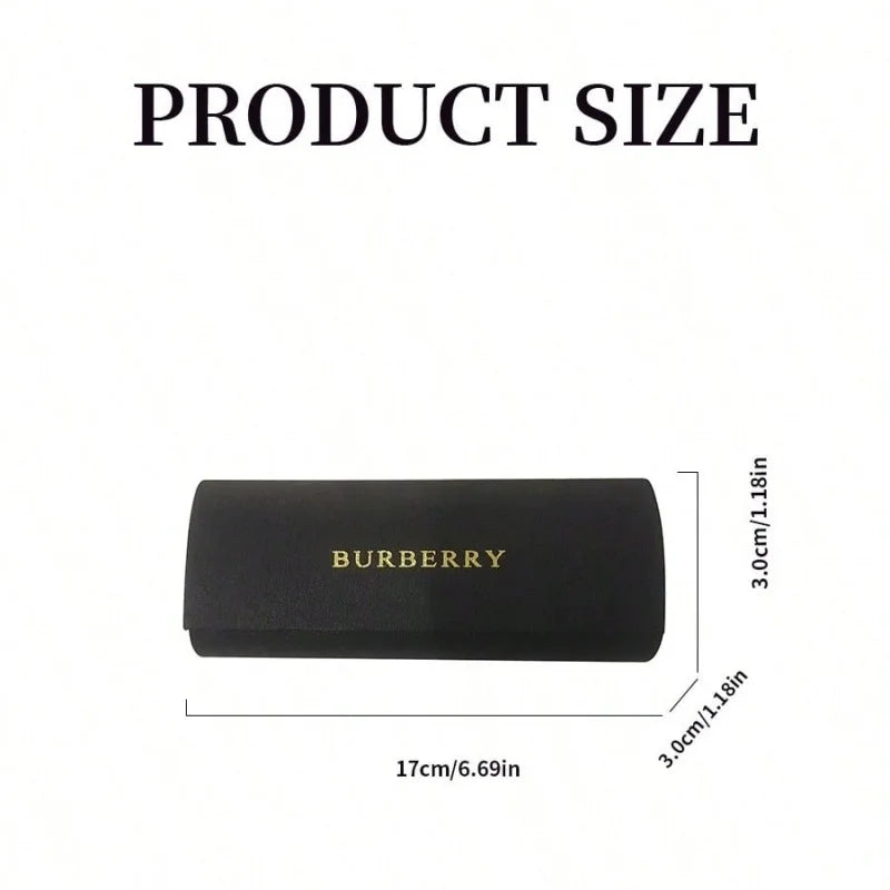 BURBERRY Luxury Leather Glasses Case Hard Shell Fashion Protective Eyewear Storage Box Women Fashion Accessories Gift For Her