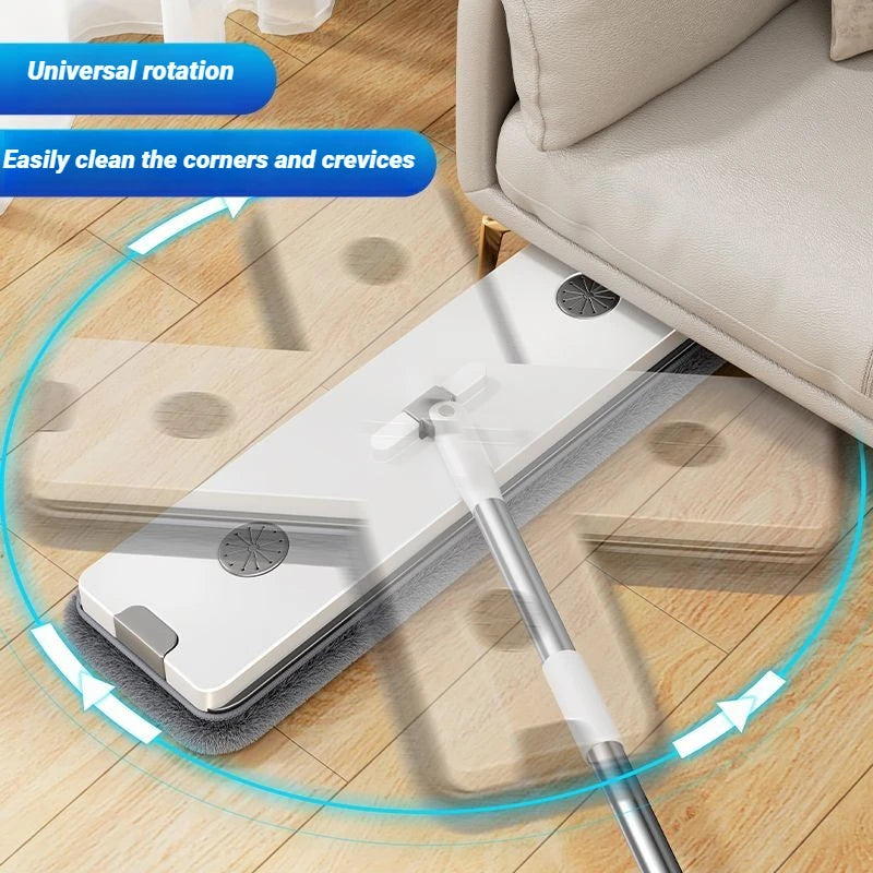 JOYBOS Floor Flat Spin Mop Set With Bucket 360 Rotating Hand-Free  33cm Washing and Squeeze For Home Toilet Bathroom Cleaner Mop
