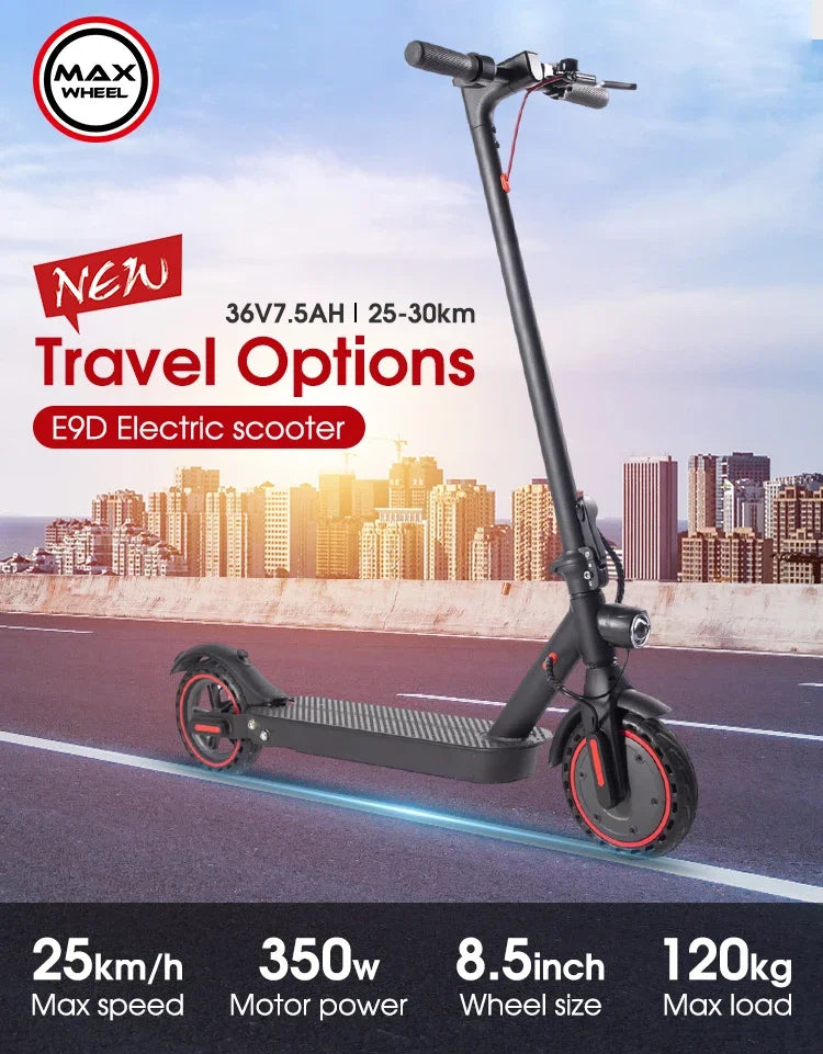 E9D Electric Scooter 2 Wheels 350w Foldable