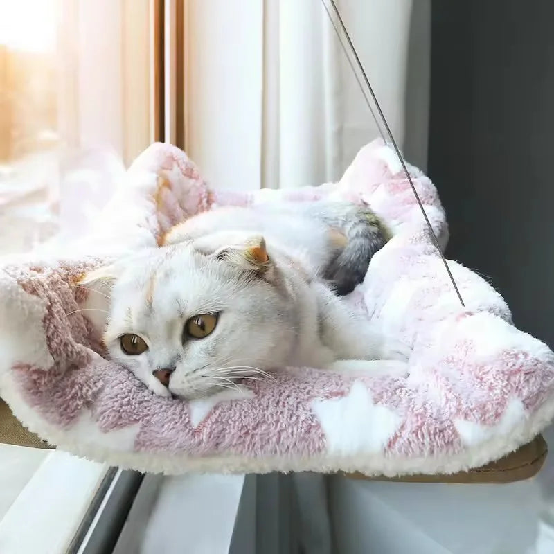 Window-Mounted Hanging Cat Hammock Bed