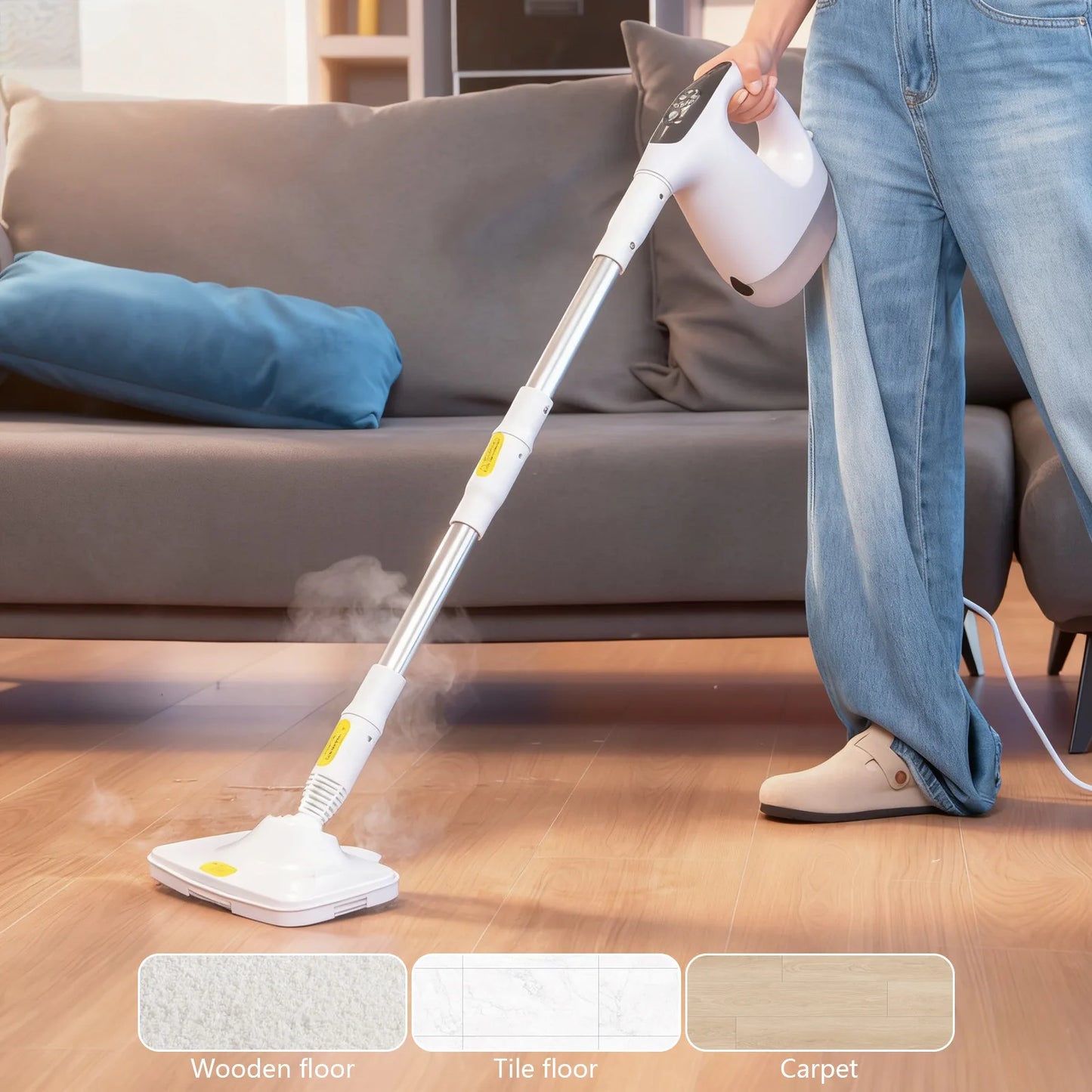 New Electric Steam Cleaner High-Power Multifunctional Handheld Steam Mop for Household Use 8 in 1 High-temperature Steam Cleaner